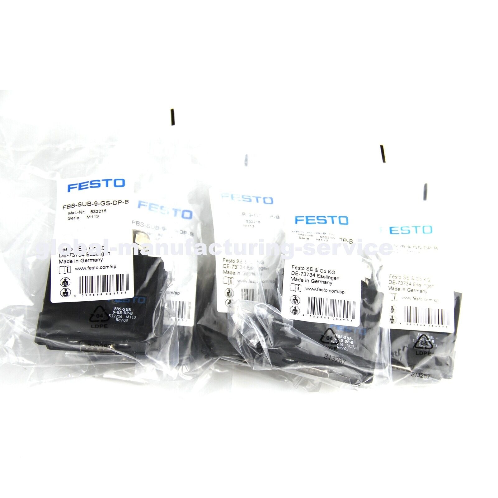 FESTO  FBS-SUB-9-GS-DP-B 532216 PLC Fieldbus Socket Plug FESTO