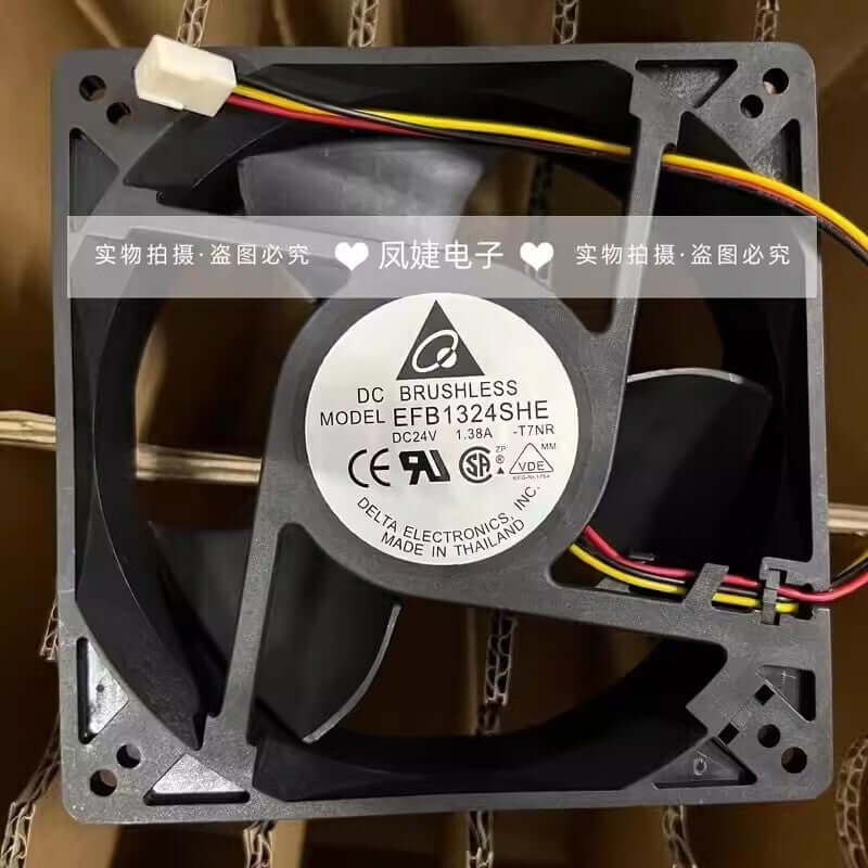 new Delta EFB1324SHE DC24V 1.38A 12738 3-Pin Inverter Cooling Fan