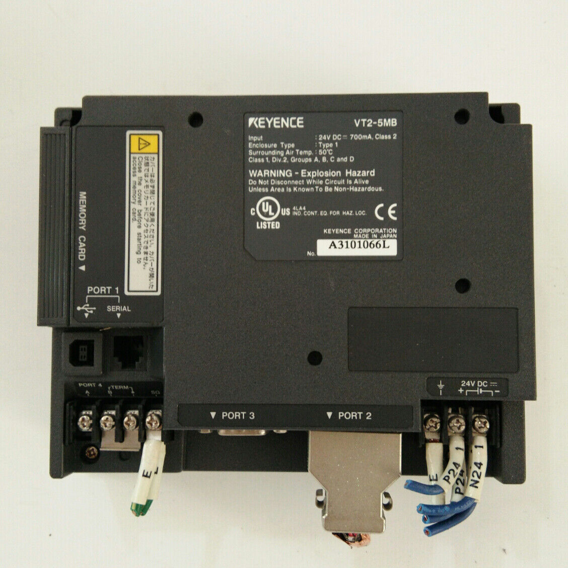 Keyence VT2-5MB Operator Panel - Industrial Control Panel - KEYENCE