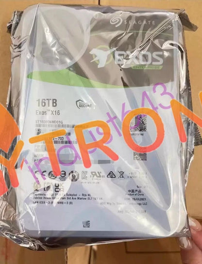 Seagate 16TB ST16000NM001G Exos X16 512e 6Gb 3.5 SATA Enterprise Hard Drive
