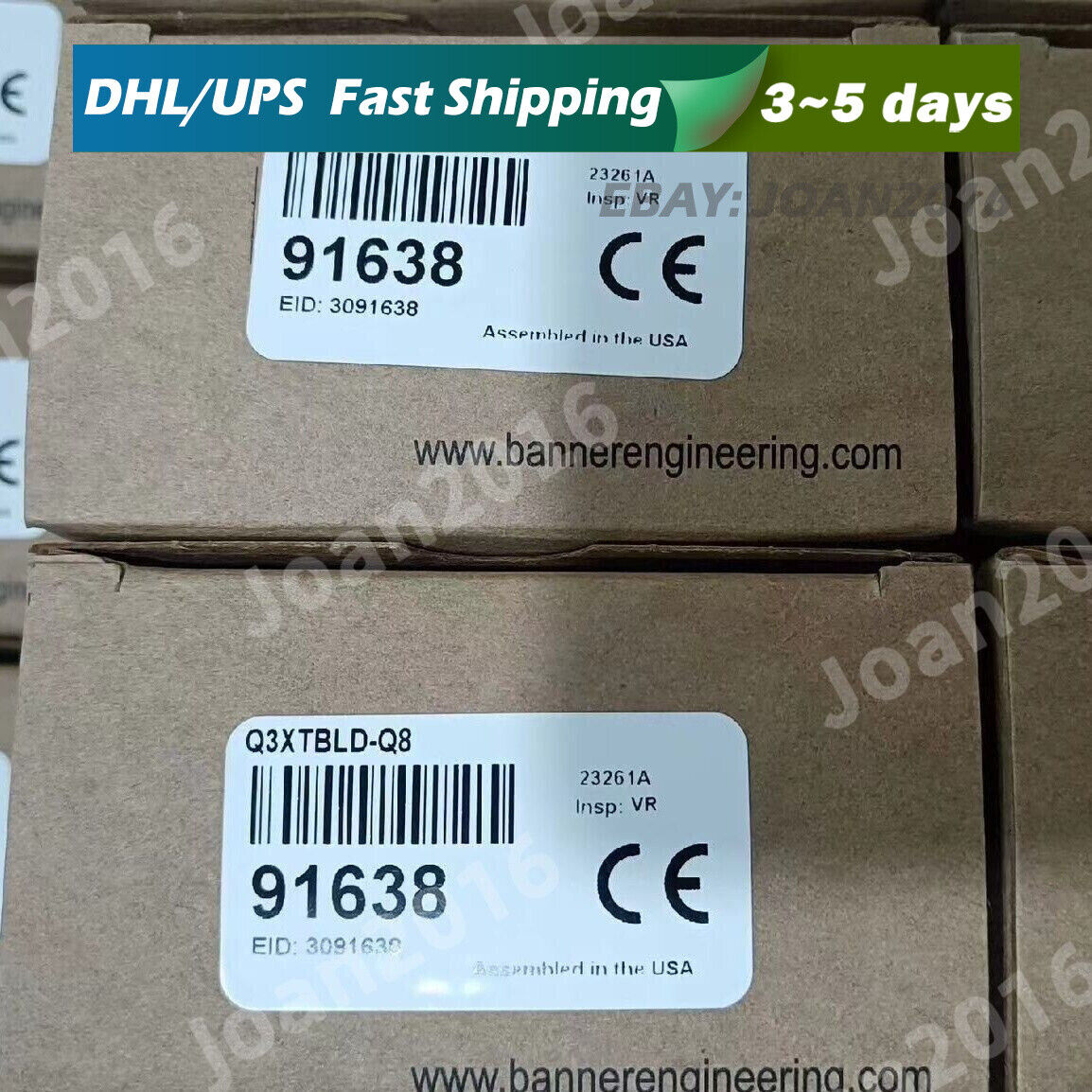new BANNER Q3XTBLD-Q8 91638 Laser Contrast Sensor - BANNER