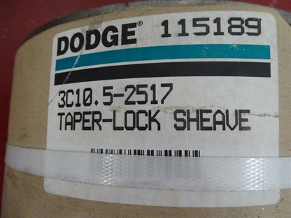 Dodge 3C10.5-2517 GROOVE TAPER-LOCK SHEAVE NEW - DODGE