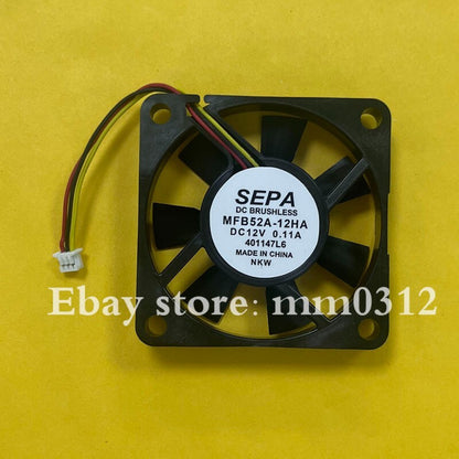 new SEPA MFB52A-12HA 5010 DC12V 0.11A 50*50*10MM 3-Wire Silent Cooling Fan