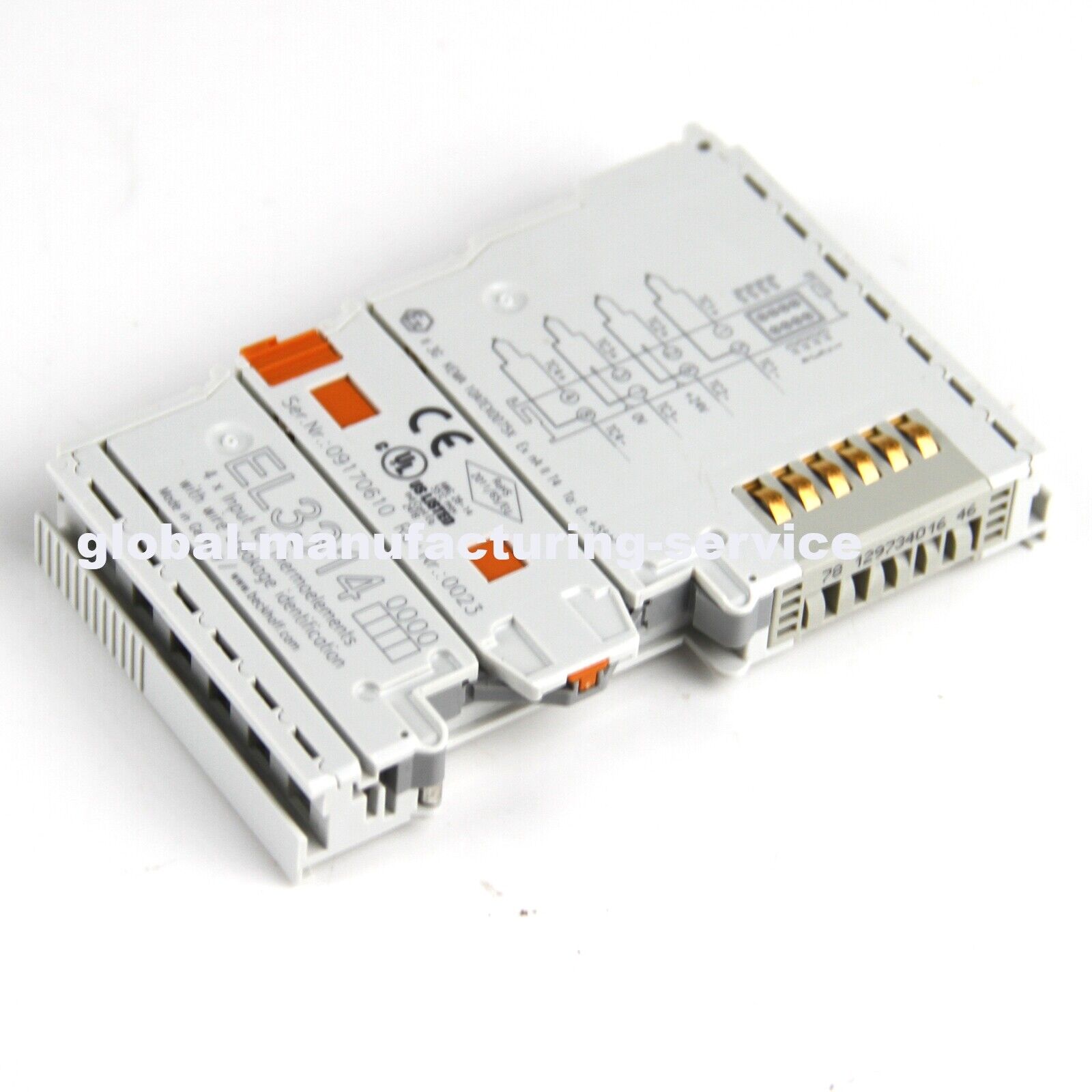 BECKHOFF EL3314 PLC Module with 4-20mA Output, EtherCAT, 24VDC, DIN Rail, IP67 - BECKHOFF