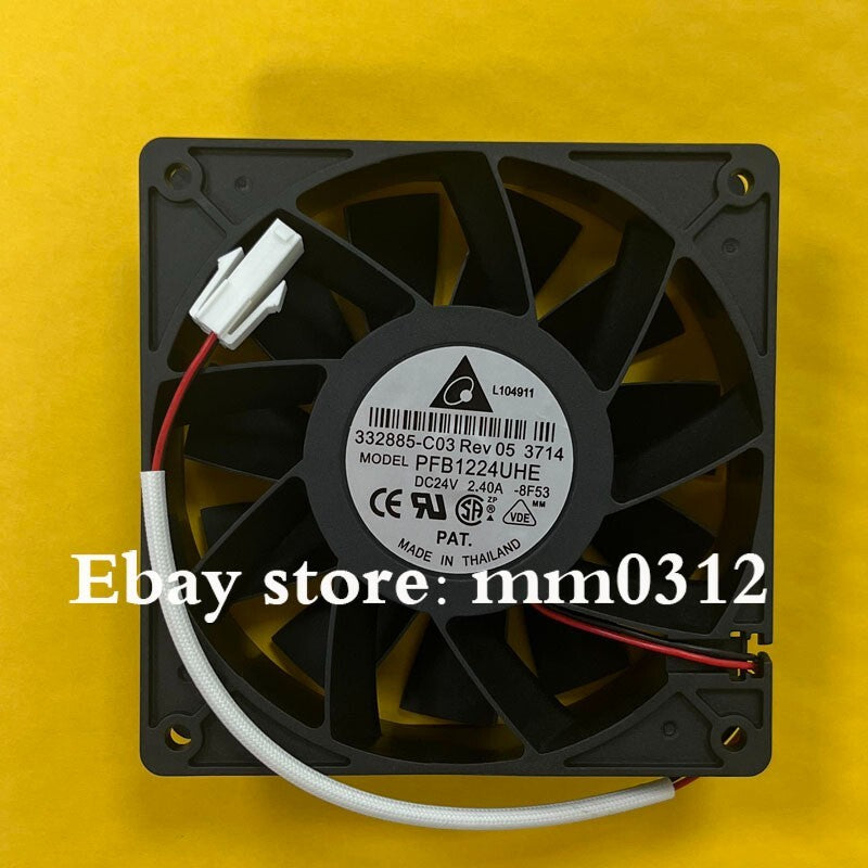 Delta PFB1224UHE DC 24V 2.40A 120*120*38MM 2-Pin Interface Cooling Fan