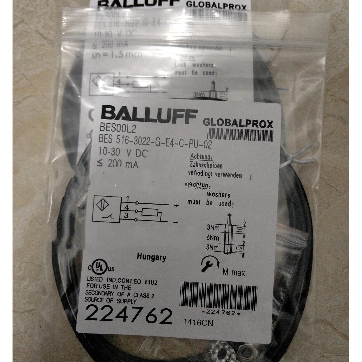 BALLUFF Proximity Sensor BES 516-3022 - BALLUFF