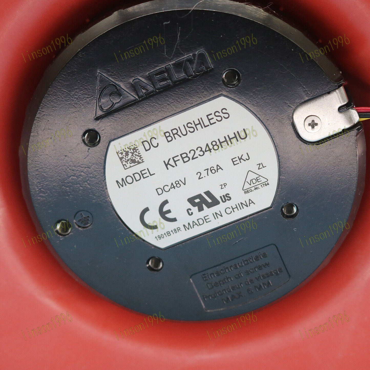 1PC Delta KFB2348HHU Brushless 48V 2.76A Wind Turbine Fan for Ship - DELTA