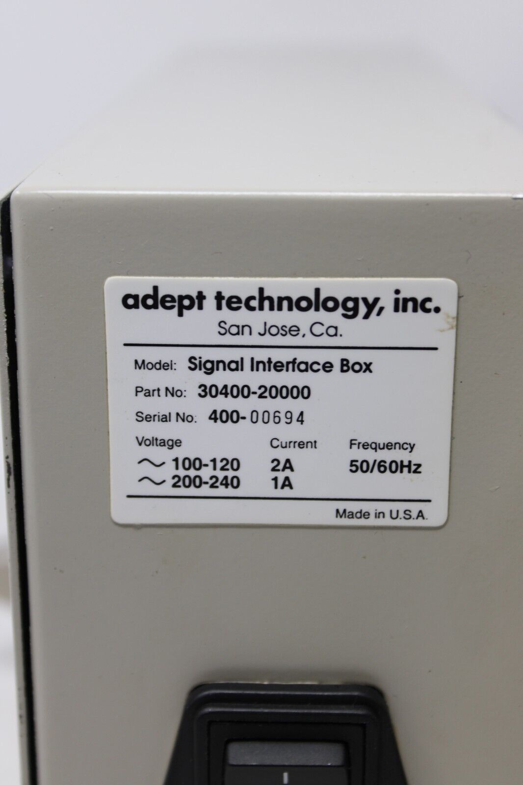used Adept 30400-20000 Signal Interface Box - ADEPT