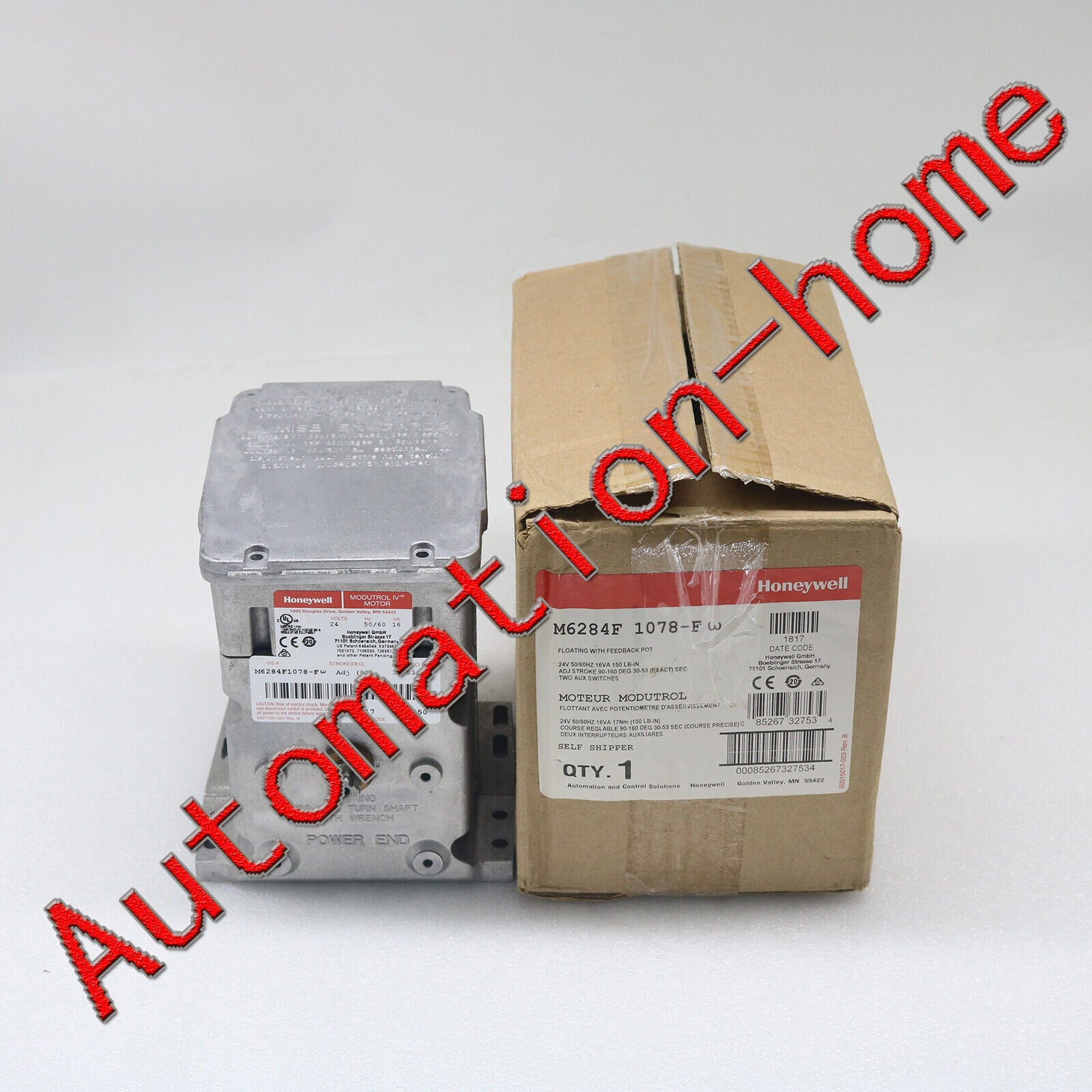 new  Honeywell Modutrol Motor M6284F1078-F M6284F1078 In Box 1 Year