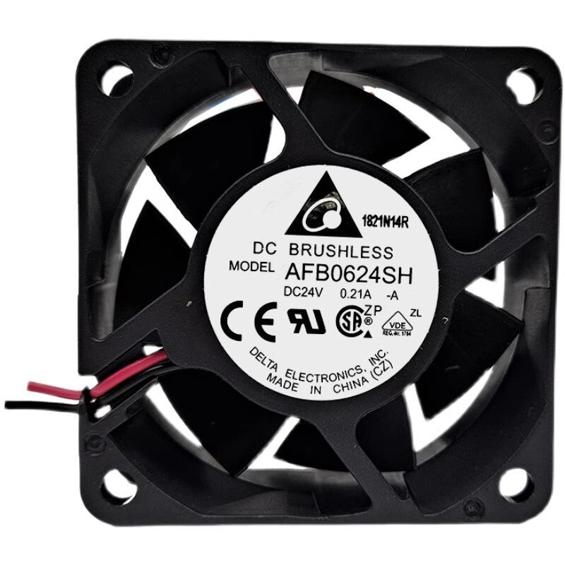 Delta AFB0624SH-A 6025 DC24V 0.21A 6000RPM 2-Wire Cooling DC Fan