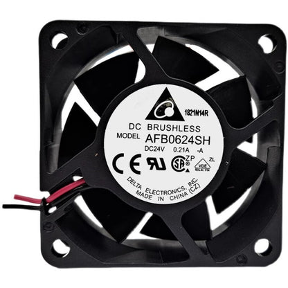 Delta AFB0624SH-A 6025 DC24V 0.21A 6000RPM 2-Wire Cooling DC Fan