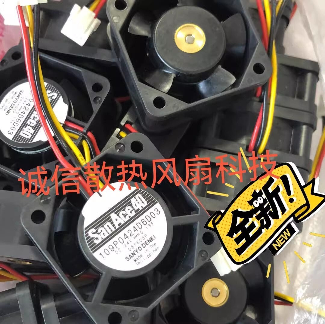 Sanyo 109P0424D6D03 4020 DC24V 0.13A 4CM 3-Wire Inverter Cooling Fan