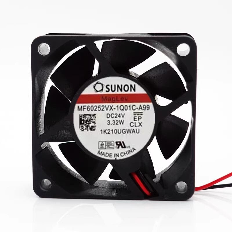 SUNON MF60252VX-1Q01C-A99 6025 DC24V 3.32W 6CM 2-Wire Silent Cooling Fan
