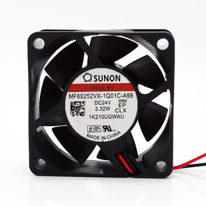 SUNON MF60252VX-1Q01C-A99 6025 DC24V 3.32W 6CM 2-Wire Silent Cooling Fan