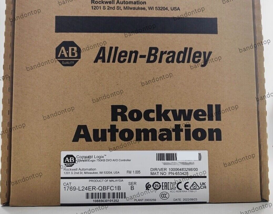 Allen-Bradley CompactLogix 750KB Controller 1769-L24ER-QBFC1B - ALLEN-BRADLEY