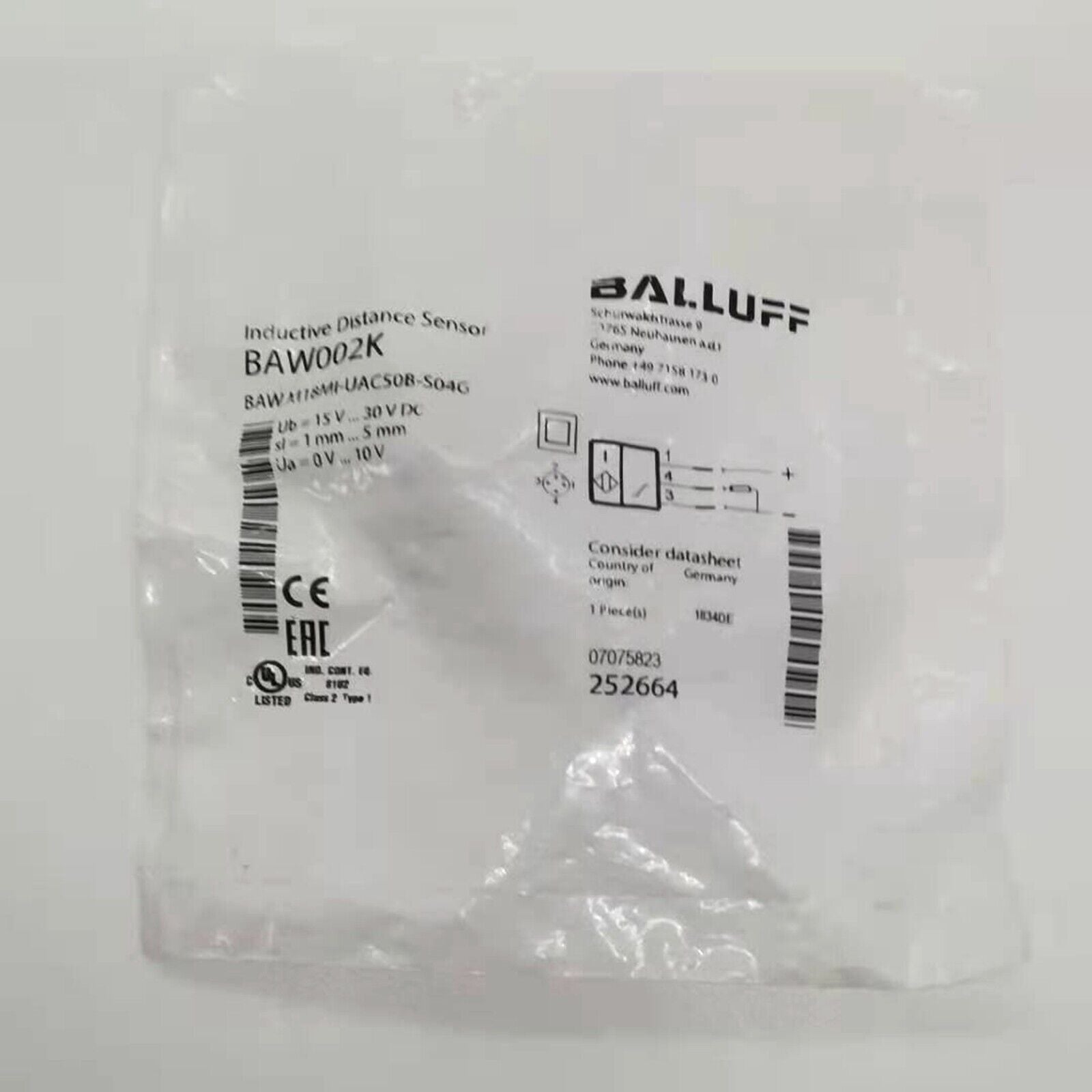 Proximity Sensor M18MI-UAC50B-S04G Proximity Sensor M18MI-UAC50B-S04G Proximity Sensor - BALLOFF