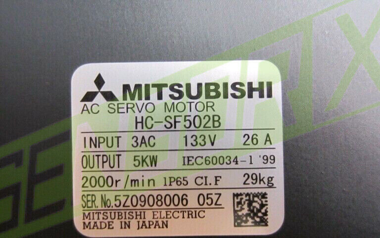 MITSUBISHI SERVO MOTOR HC-SF502B - MITSUBISHI