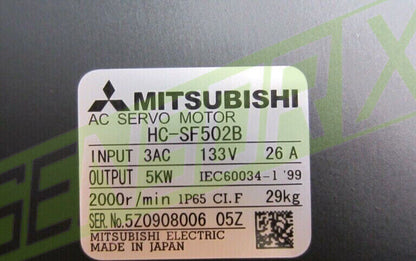 MITSUBISHI SERVO MOTOR HC-SF502B - MITSUBISHI