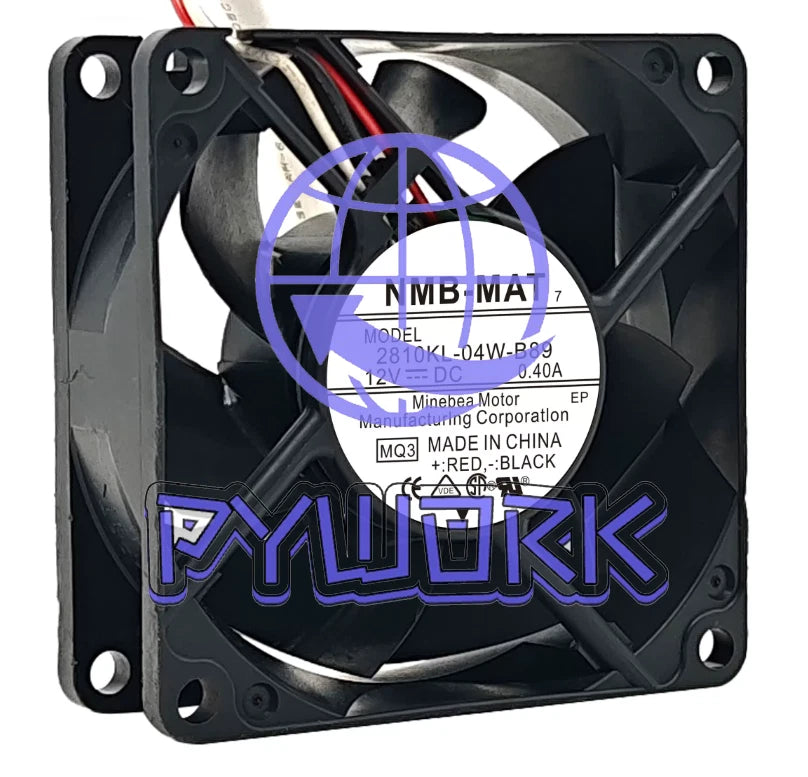 NMB 2810KL-04W-B89 7025 12V 0.40A 7cm 3-wire Chassis Cooling Industrial Fan