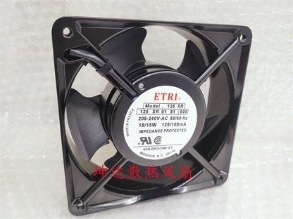 new 1 pcs ETRI Fan 125XR 125XR 01 81 000 208-240V-AC 12038 12cm aluminum frame fan - ETRI