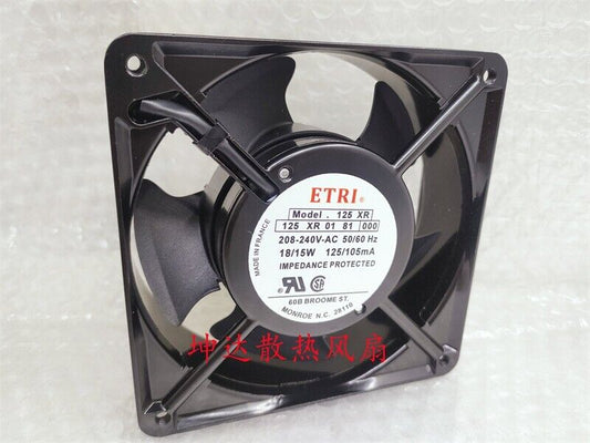 new 1 pcs ETRI Fan 125XR 125XR 01 81 000 208-240V-AC 12038 12cm aluminum frame fan - ETRI