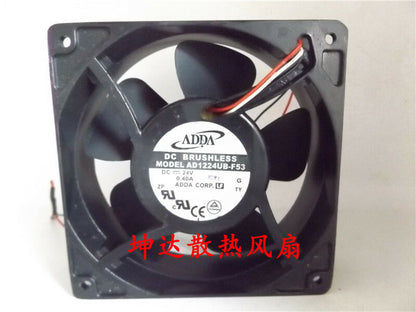 1pcs ADDA AD1224UB-F53 12038 24V 0.40A aluminum frame 3-wire cooling fan