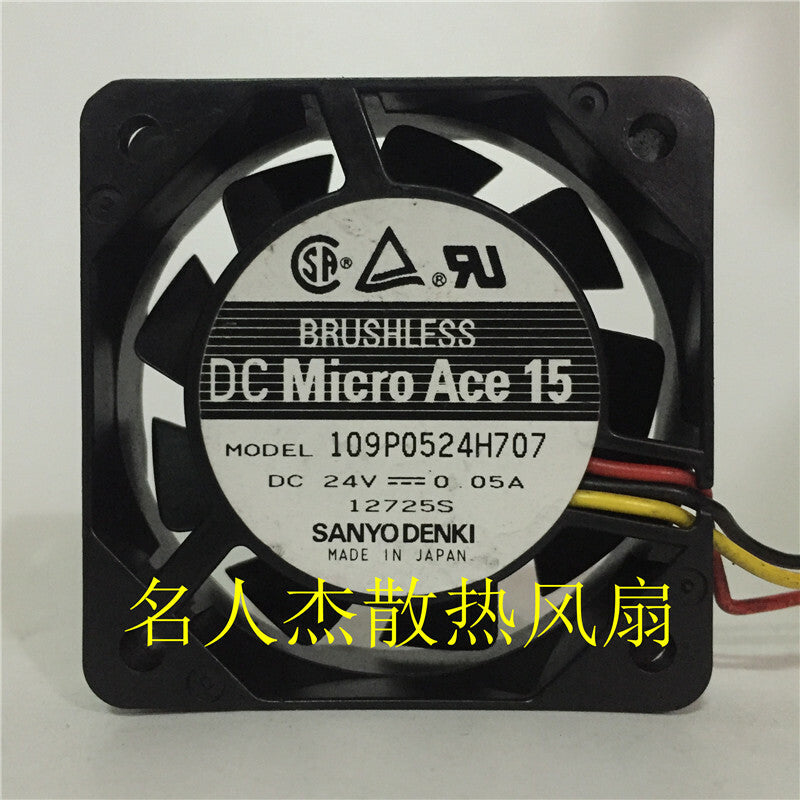 1pcs SANYO 109P0524H707 DC 24V 0.05A 5015 inverter cooling fan