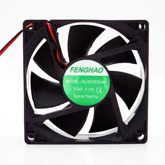 FENGHAO HL8025S24H 8025 DC24V 0.15A 8CM 2-wire Inverter Cooling Fan