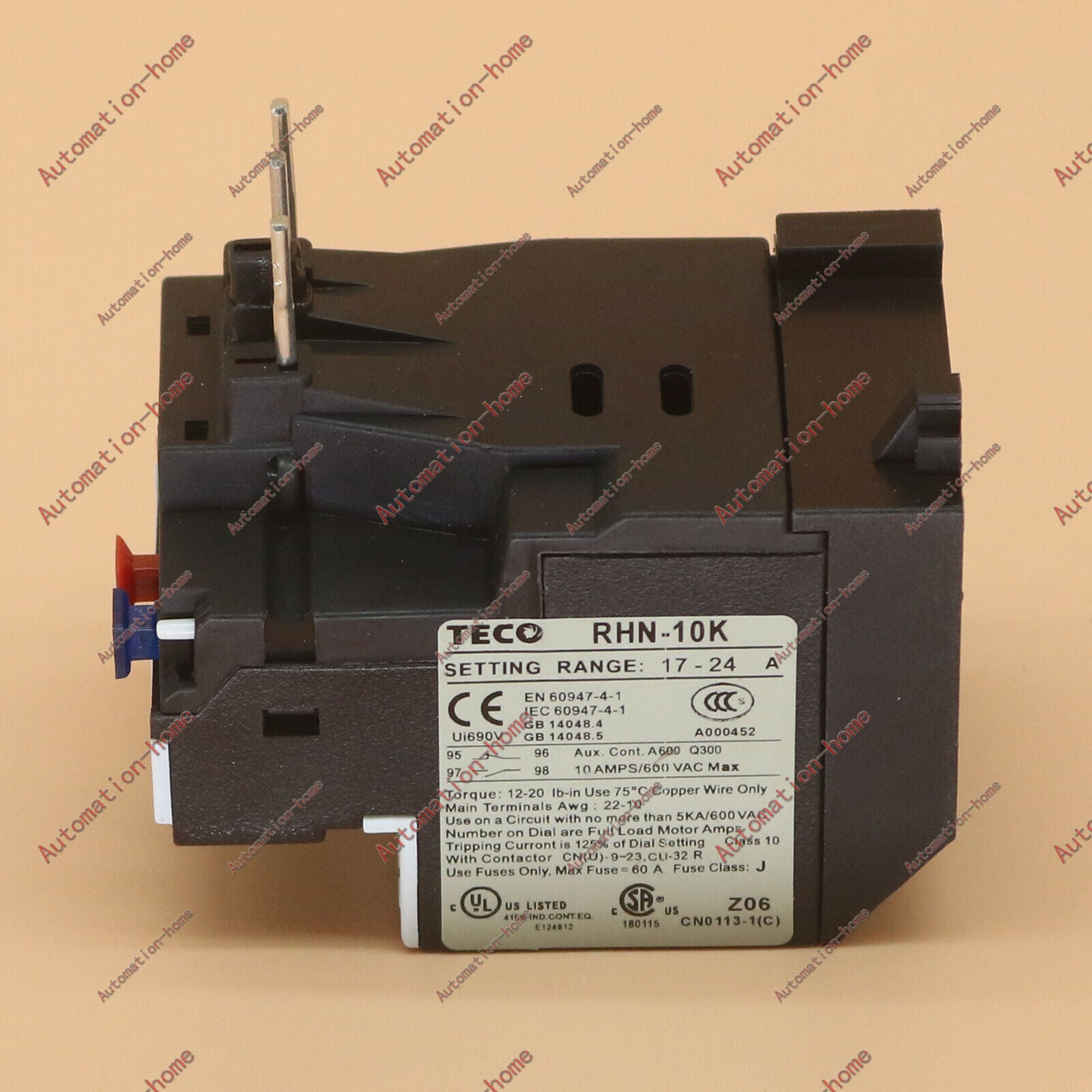 new 1PC  TECO RHN-10K 17-24A Thermal Overload Relay In