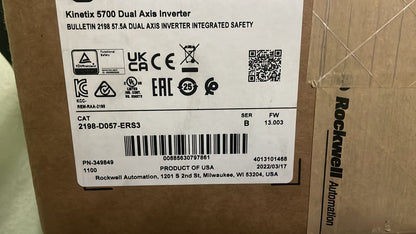 Allen Bradley Kinetix 5700 Servo Drive 2198-D057-ERS3 2022 - ALLEN BRADLEY
