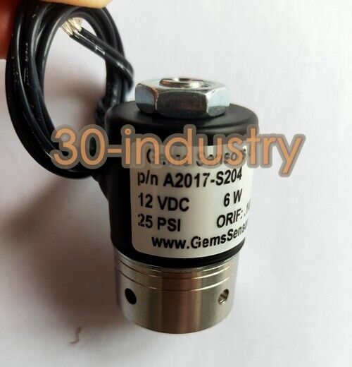 1pcs New FIT FOR Gems solenoid valve A2017-S204 12VDC 25PSI - KOEED