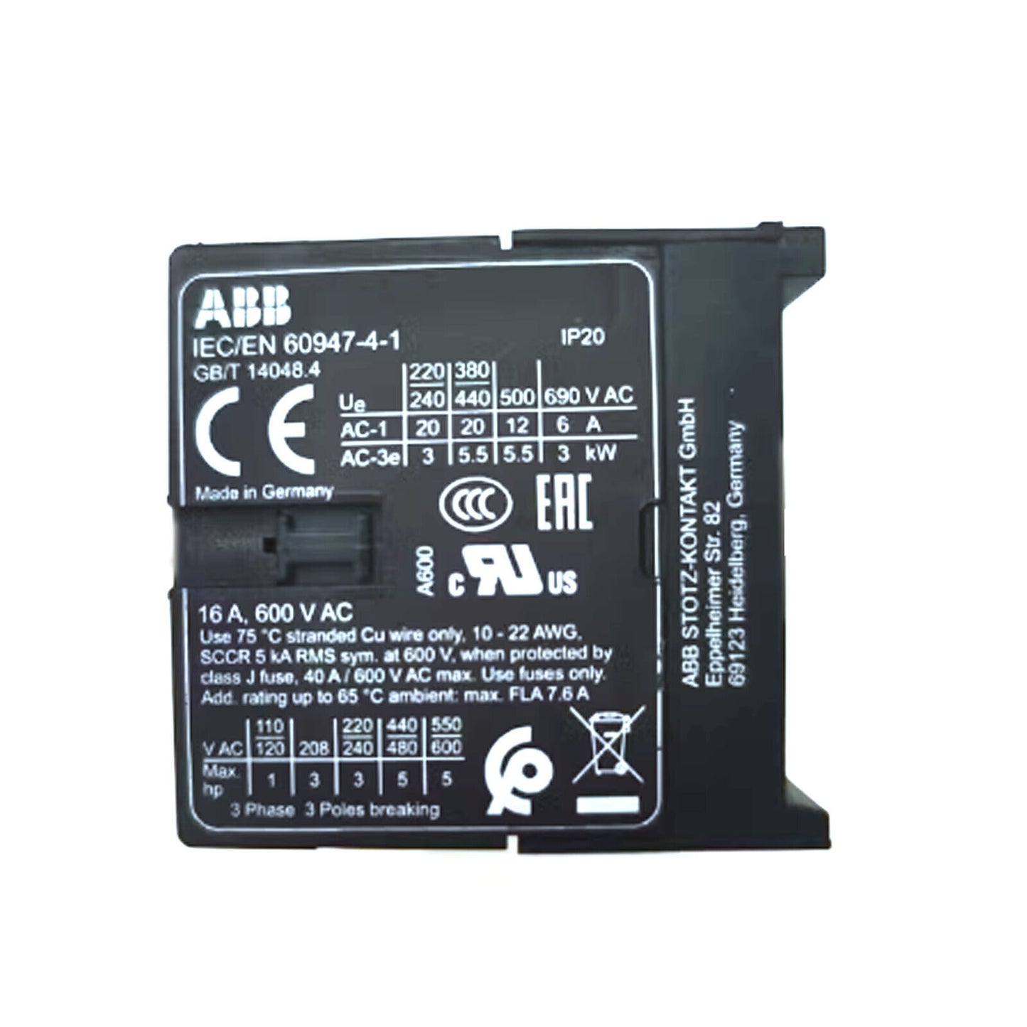 ABB IEC/EN60947-4-1 Contactor - New In Box - ABB