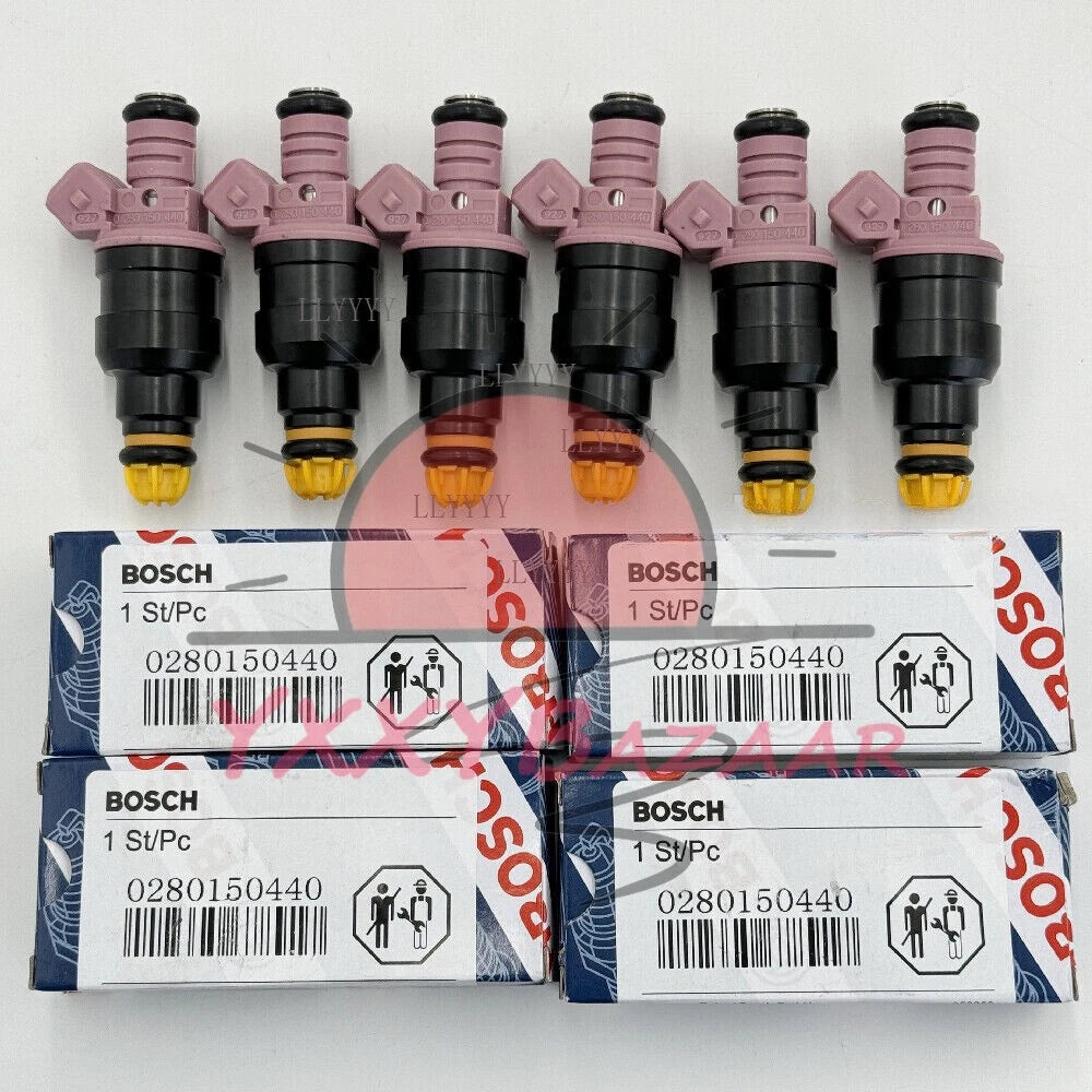 6X OEM FUEL INJECTORS 0280150440 FOR BMW E36 328i M3 E39 Z3 M52 M52 B28