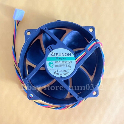 used SUNON MagLev KDE1209PTVX  92mm x 25mm 12V  0.37A Cooling Fan 4.4W 4Pin