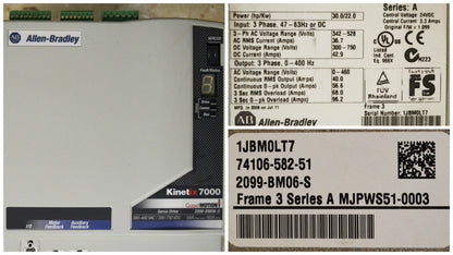 Used Allen-Bradley Kinetix 7000 Servo Drive 2099-BM06-S - ALLEN-BRADLEY