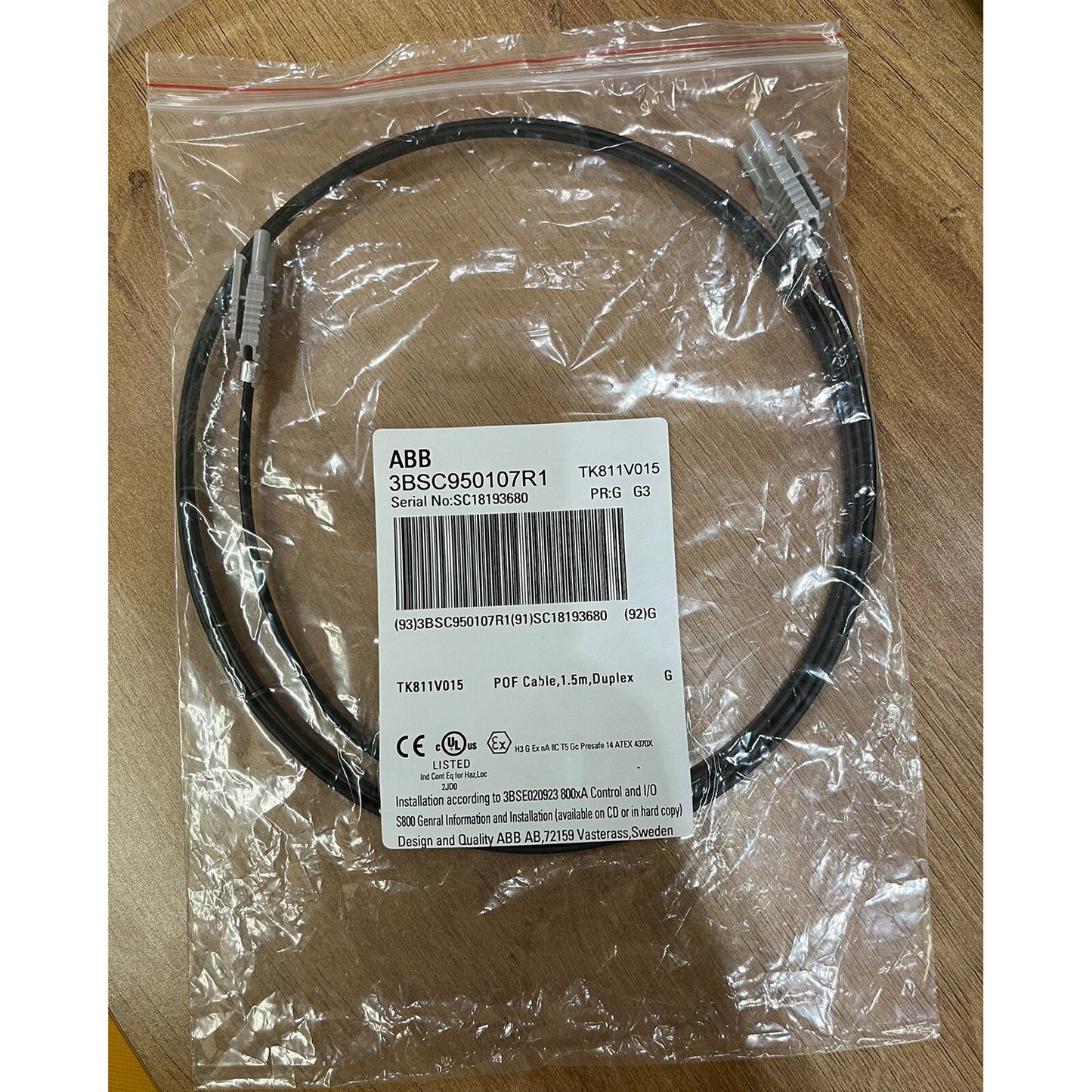 new one ABB 3BSC950107R1 TK811V015 Fiber Cable Quality assurance