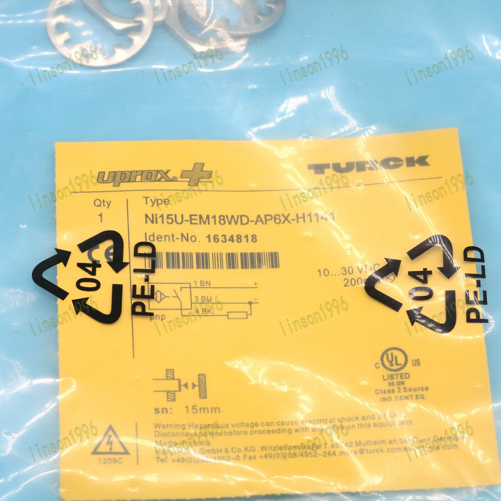TURCK Proximity Switch NI15U-EM18WD-AP6X-H1141 1634818 - TURCK