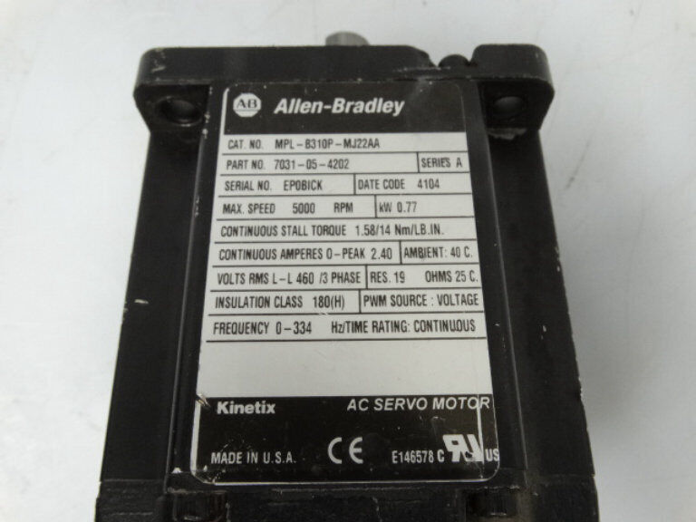 ALLEN BRADLEY MPL-B310P-MJ22AA SERVO MOTOR - ALLEN BRADLEY