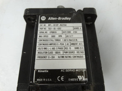 ALLEN BRADLEY MPL-B310P-MJ22AA SERVO MOTOR - ALLEN BRADLEY