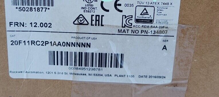 20F11RC2P1AA0NNNNN 753 AC Drive - POWERFLEX