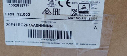 20F11RC2P1AA0NNNNN 753 AC Drive - POWERFLEX