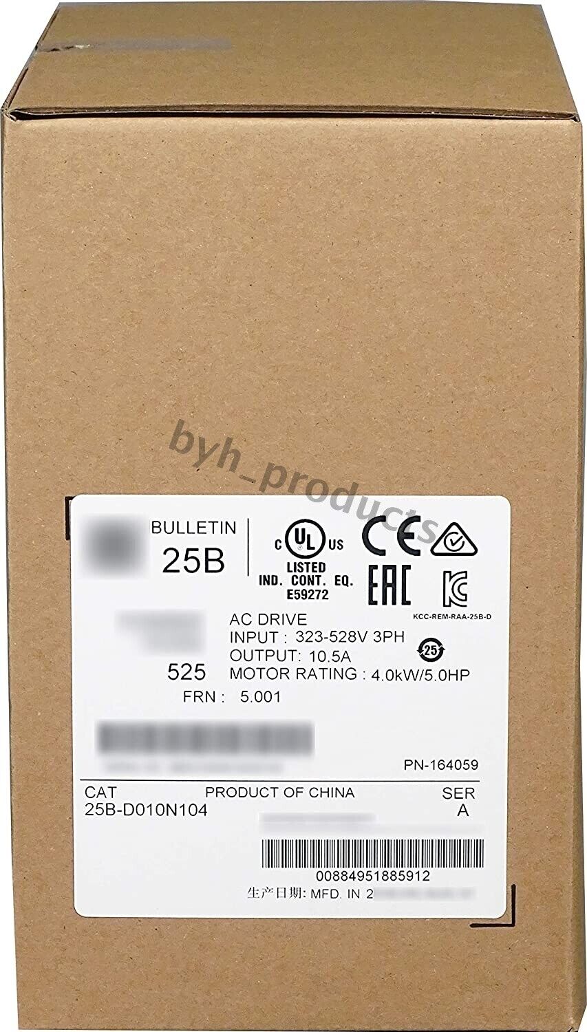 New For Allen-Bradley PowerFlex 525 4kW 5Hp AC Drive 25B-D010N104 - ALLEN-BRADLEY