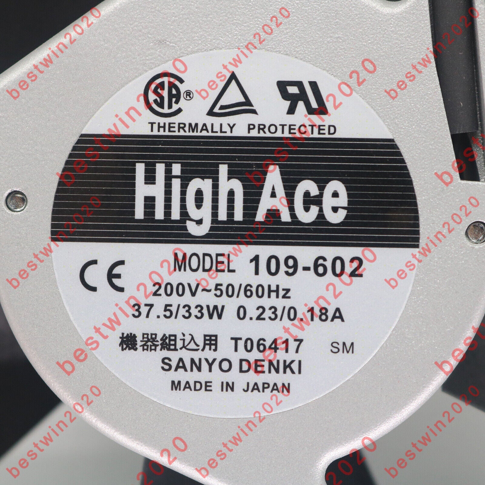 Sanyo Denki 109-602 Fan - SANYO