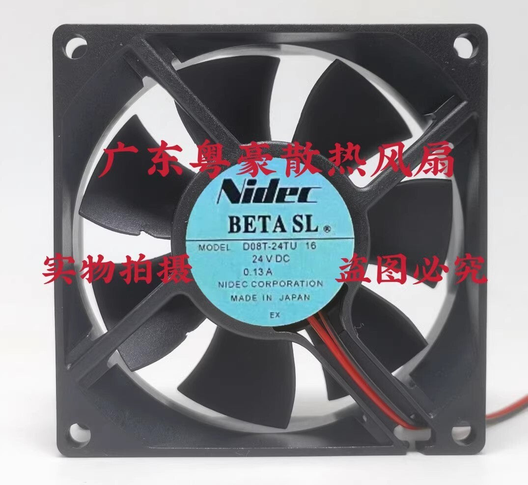 Nidec D08T-24TU 16 DC24V 0.13A 2-Wire Silent Cooling Fan