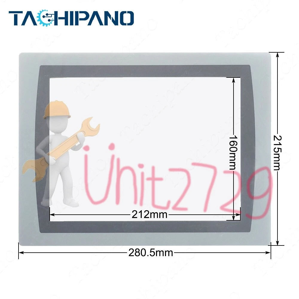 1SET Touch Screen Panel for 2711P-T10C21D8S with Overlay Film 2711P-T10C21D8S