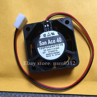 SANYO 109P0424H7D16 DC24V 40*15MM Axial Flow Cooling Fan - SANYO