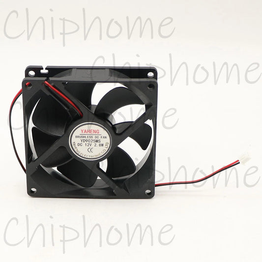 YAHENG YD9025MS DC12V 2.8W 9CM 2-Wire Cooling Fan