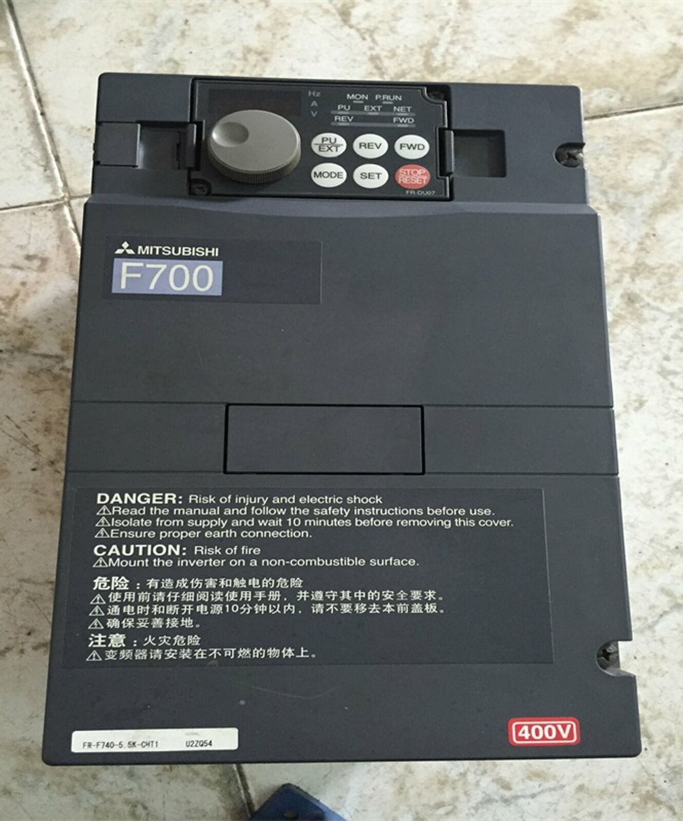 Used Mitsubishi Inverter FR-F740-5.5K-CHT1 - MITSUBISHI