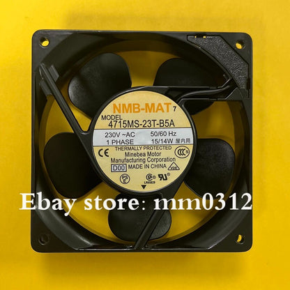 NMB-MAT 4715MS-23T-B5A 230V~AC 50/60HZ 15/14W 12CM aluminum frame fan