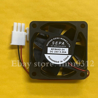 new 1pcs  SEPA MFB60D-24 24V 0.05A 6CM 60mm 2-wire axial fan
